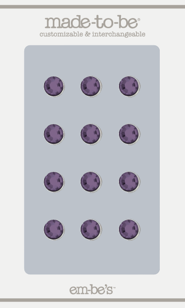 Rhinestone - Dark Lavender (Set of 12)