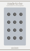 Rhinestone - Dark Silver (Set of 12)