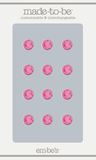 Rhinestone - Fuchsia (Set of 12)