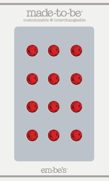 Rhinestone - Ruby Red (Set of 12)