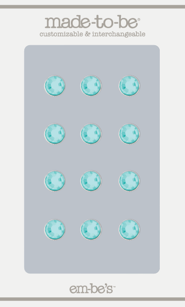 Rhinestone - Turquoise (Set of 12)