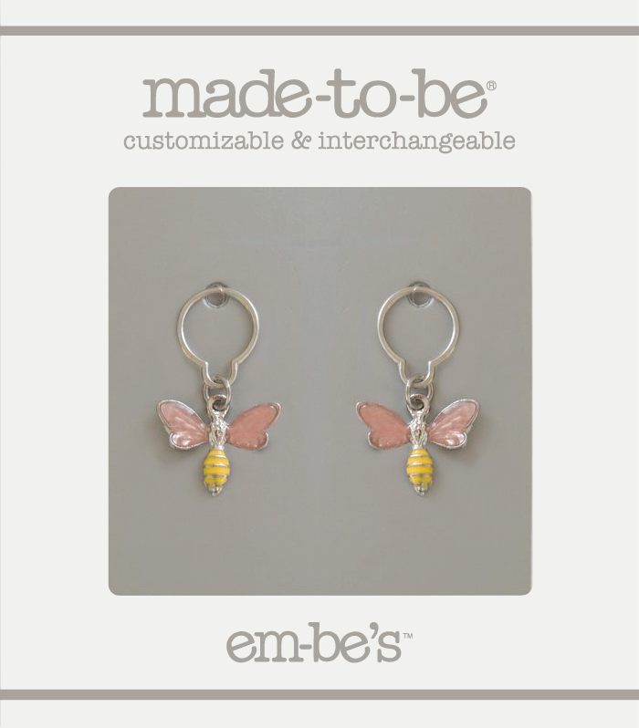 2 Charm Set - Pink Bee