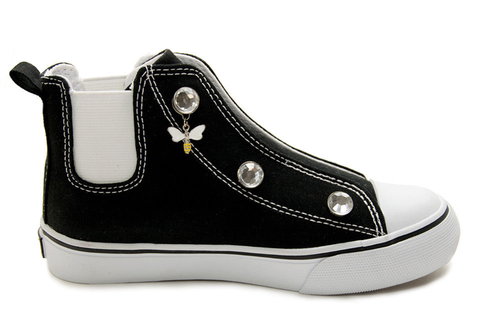 Customizable Black High Top Sneaker