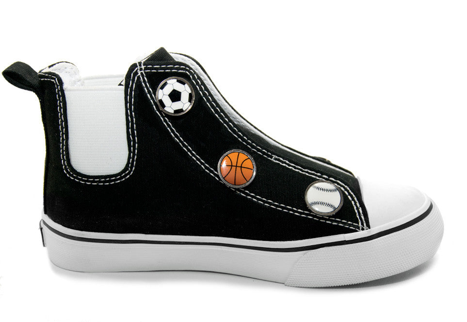 Customizable Black High Top Sneaker