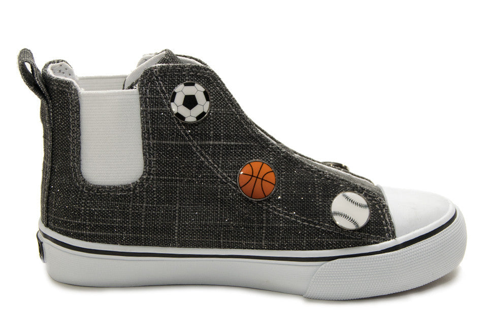 Customizable Charcoal High Top Sneaker