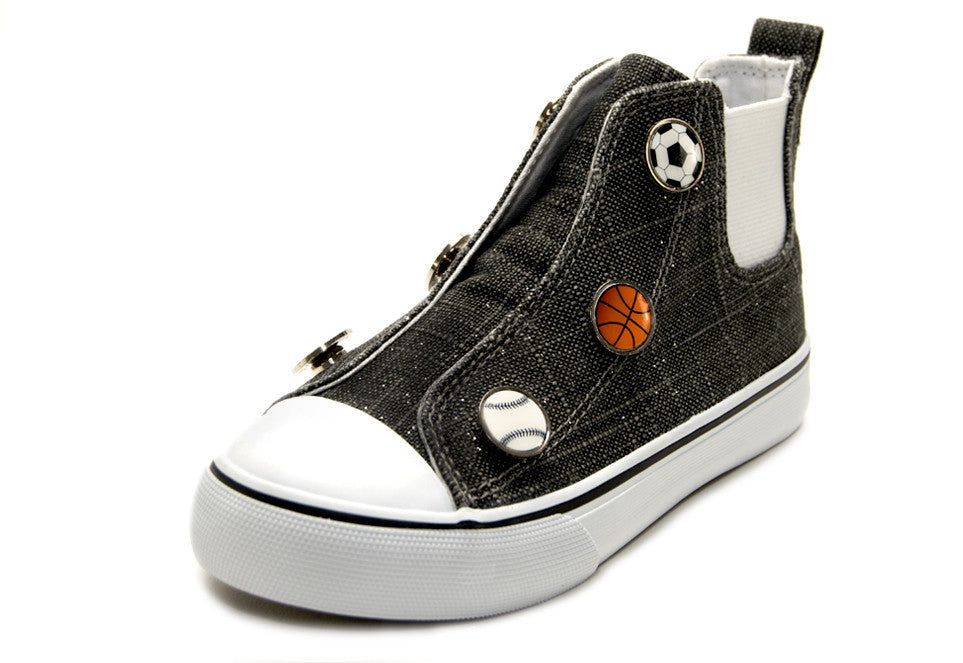 Customizable Charcoal High Top Sneaker