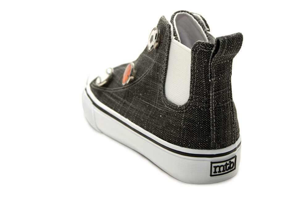 Customizable Charcoal High Top Sneaker
