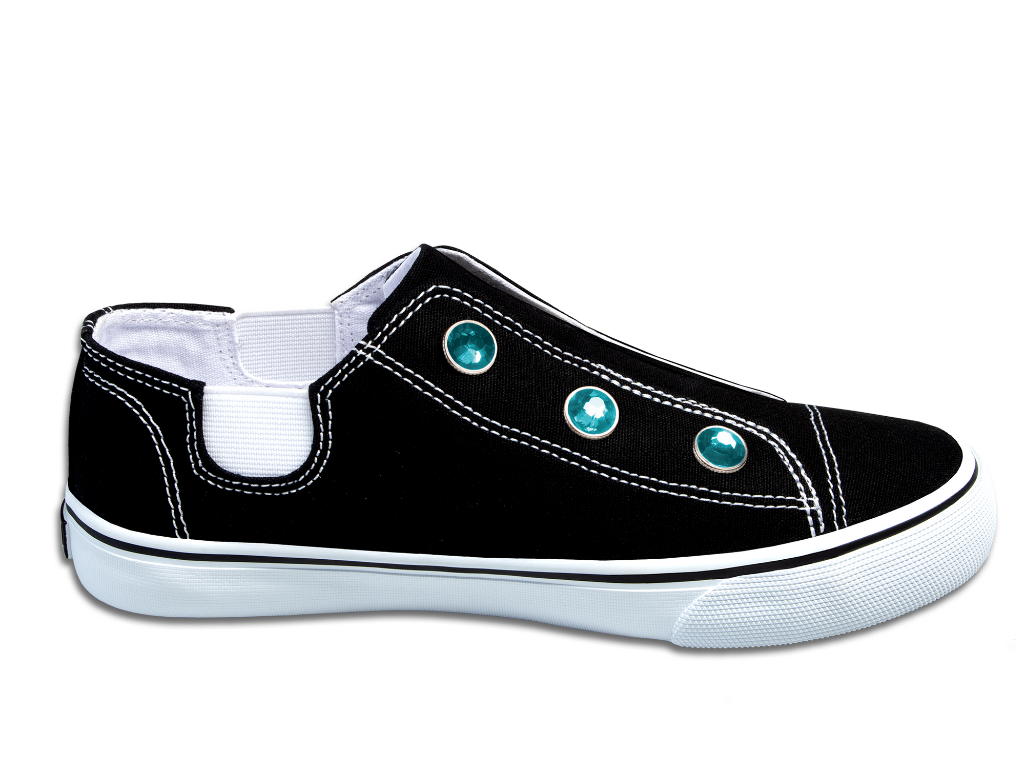 Dash • Black W/Rhinestones (Womens Sizes: 3Y/5W - 9Y/11W)