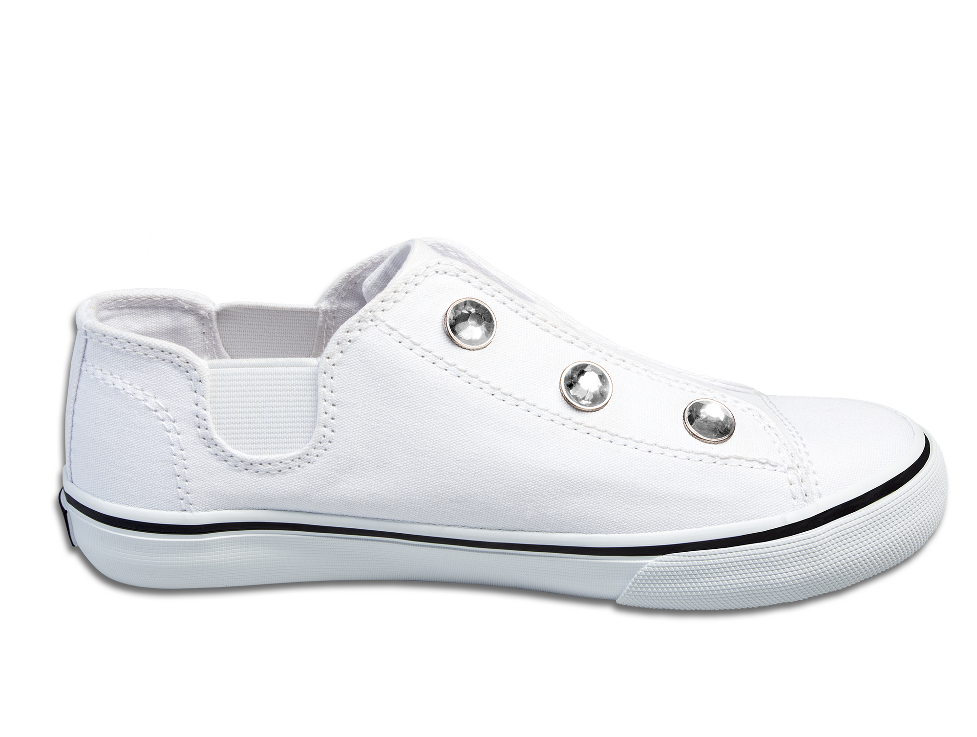 Dash • White W/Rhinestones Color Options (Womens Sizes: 3Y/5W - 9Y/11W)