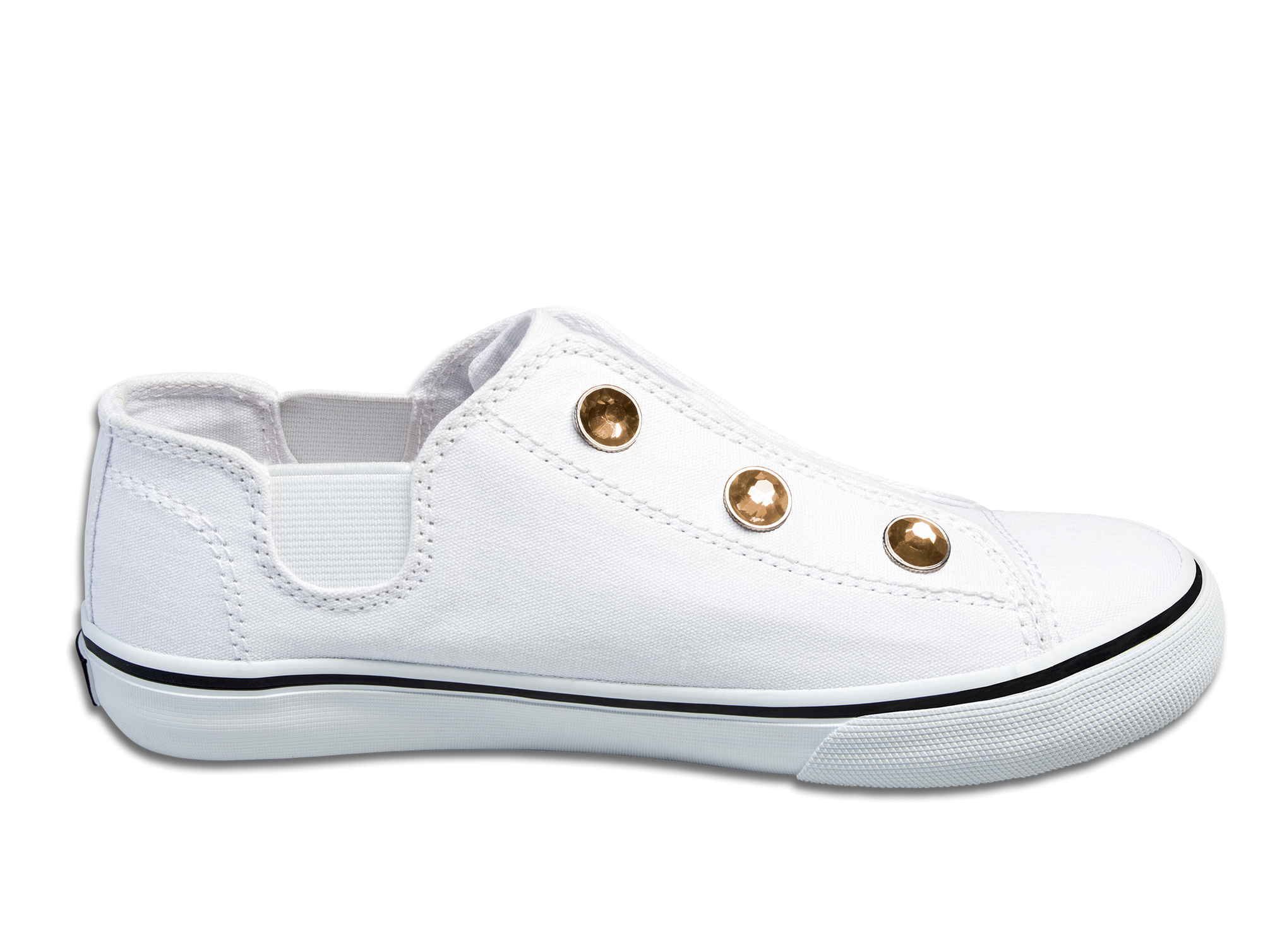 Dash • White W/Rhinestones Color Options (Youth Sizes: 10Y-3Y)