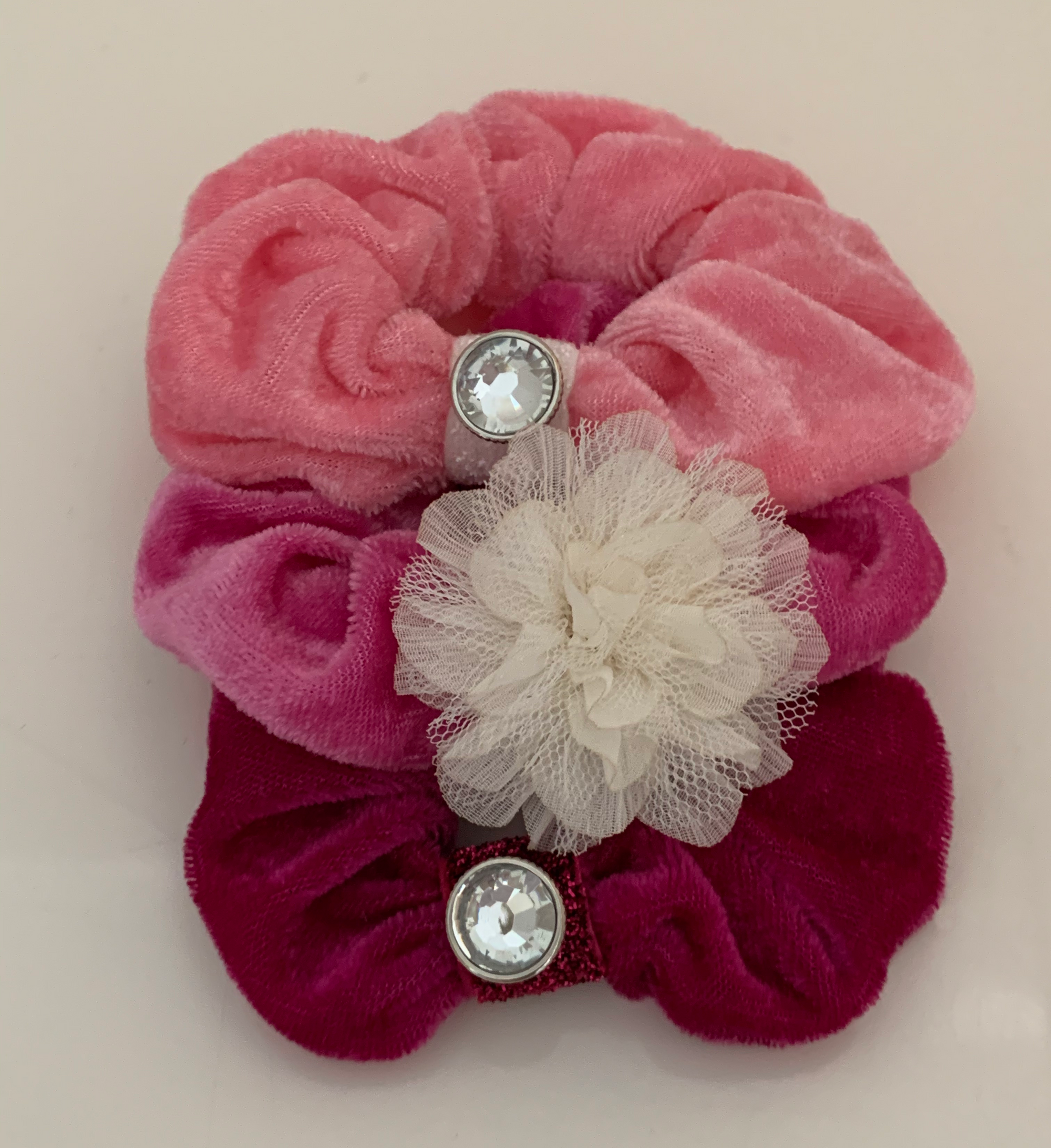 Scrunchies (Set of 3 Pink Mix)