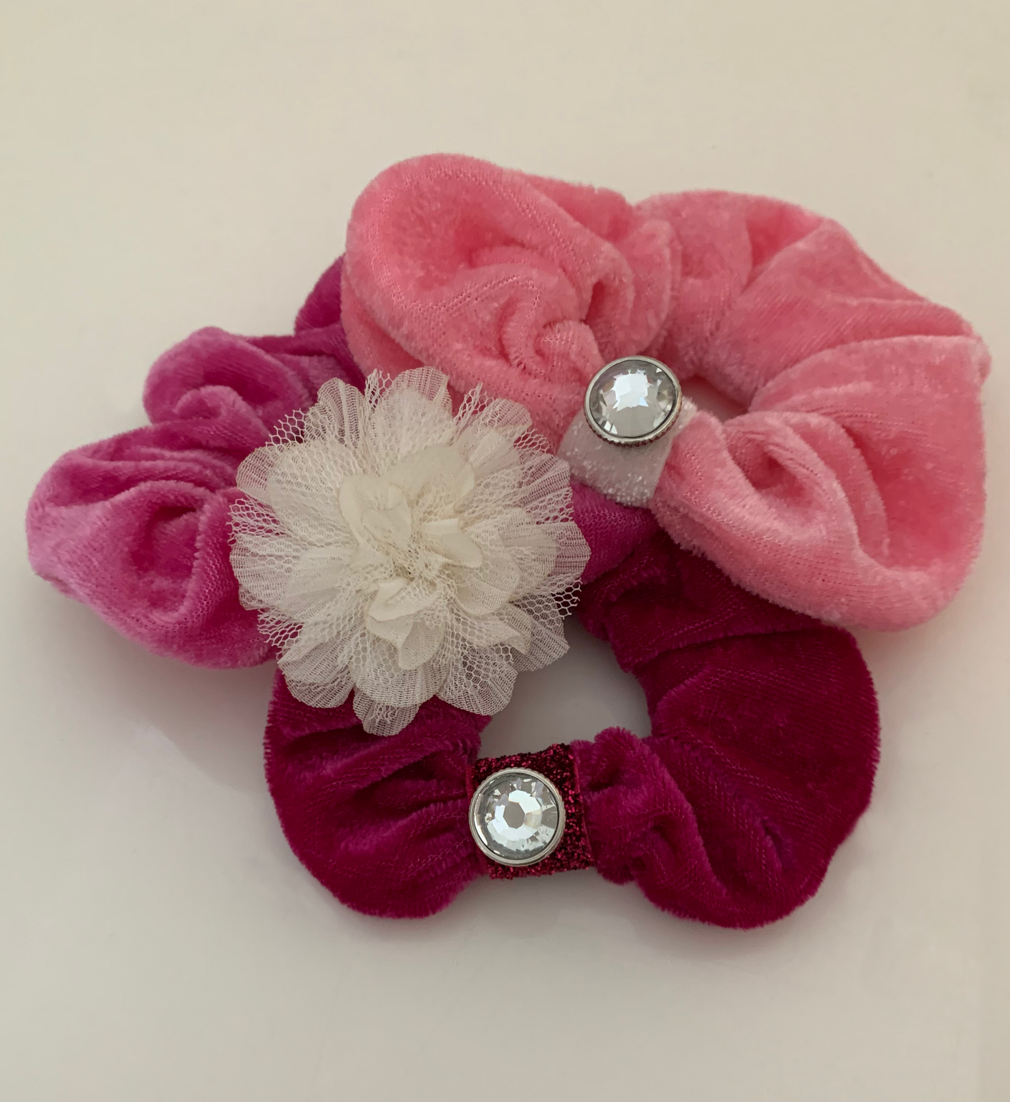 Scrunchies (Set of 3 Pink Mix)