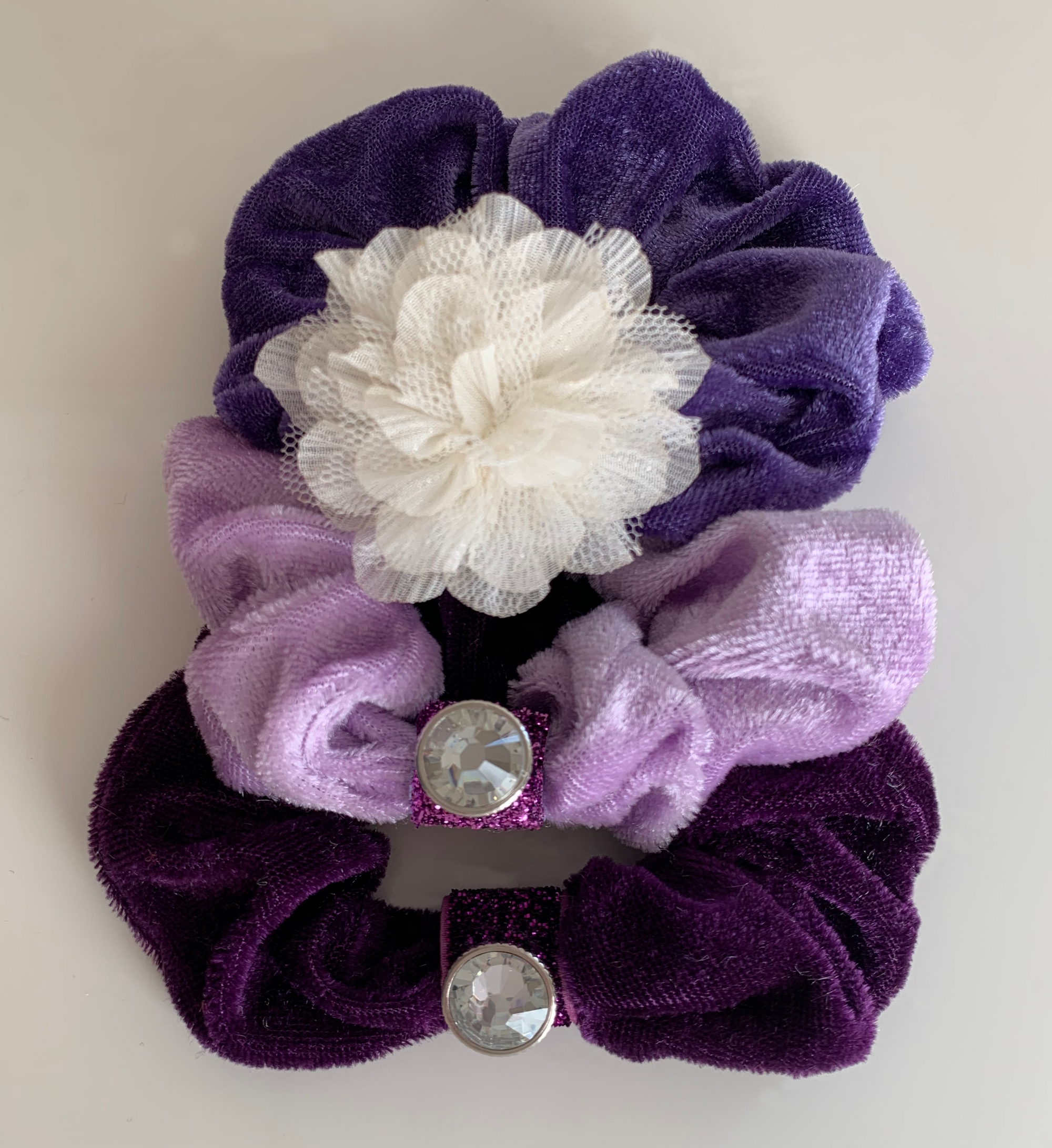 Scrunchies (Set of 3 Purple Mix)