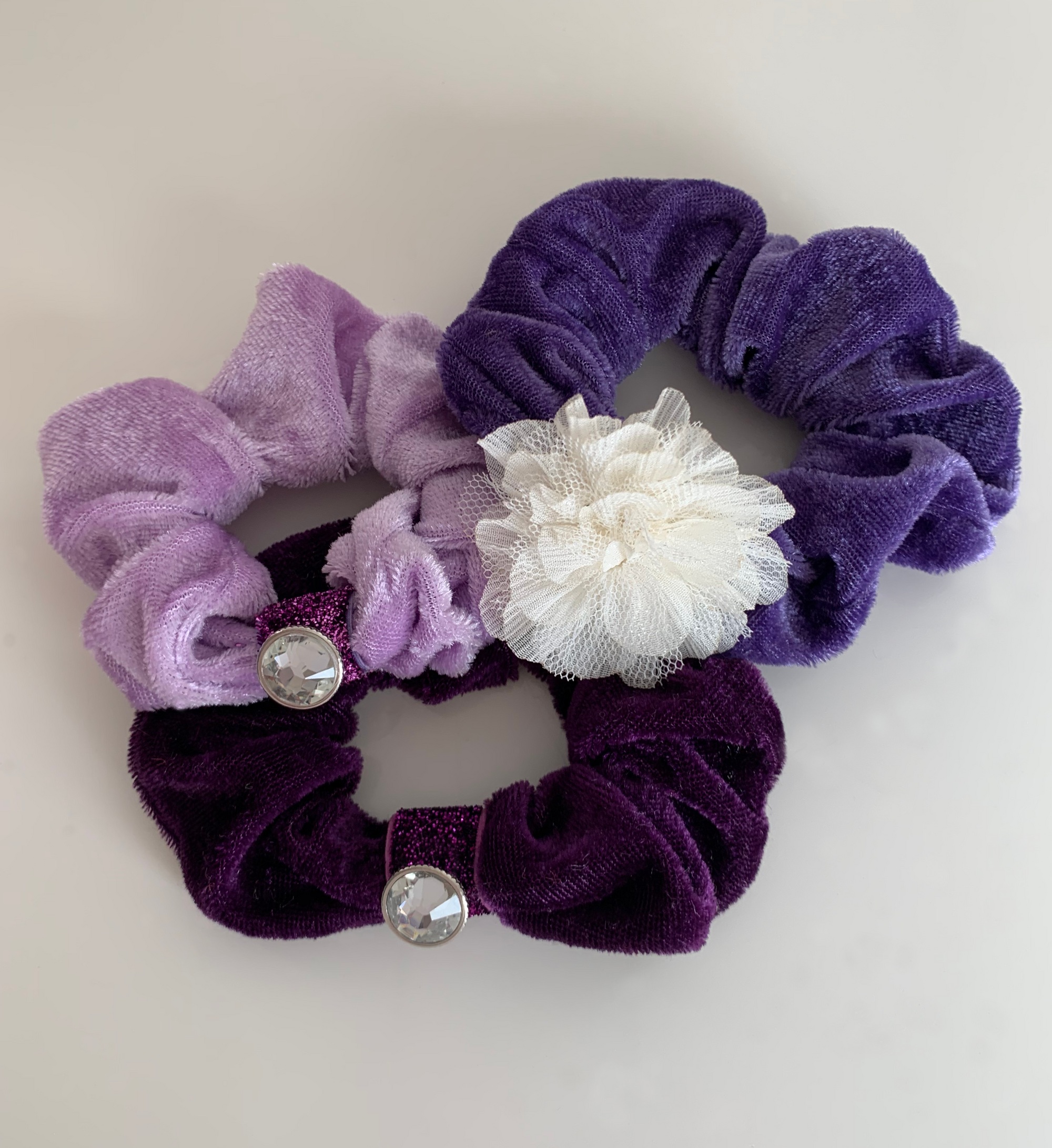 Scrunchies (Set of 3 Purple Mix)