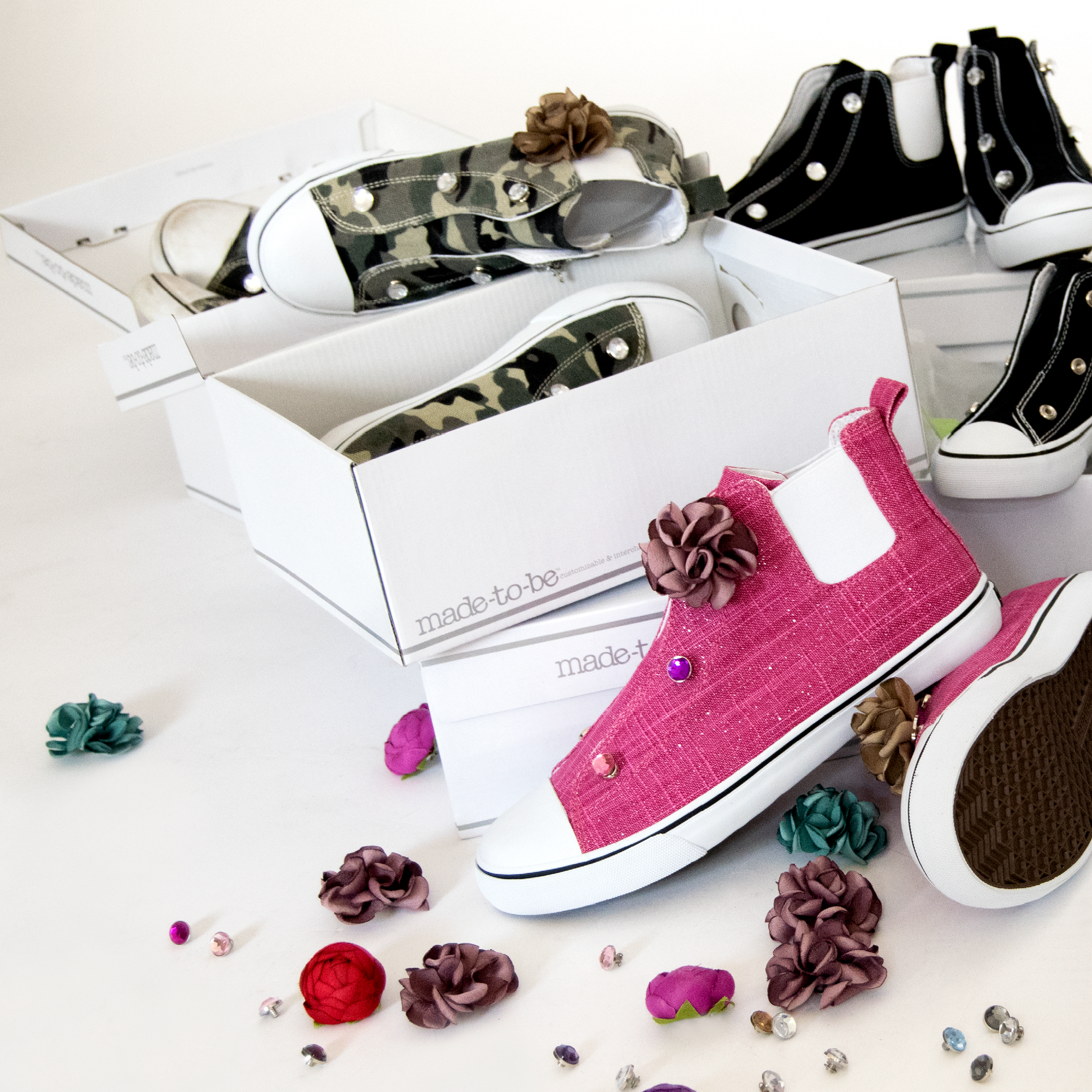 Satin Rosette Set - Dusty Purple