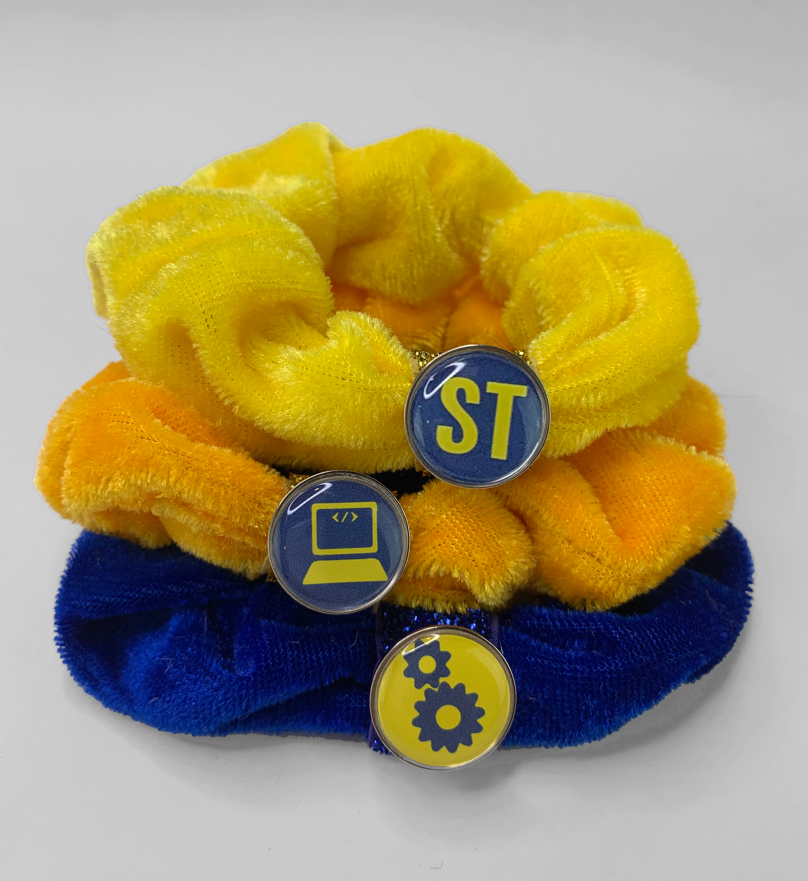 Scrunchies (Set of 3 Yellow Mix) - STE