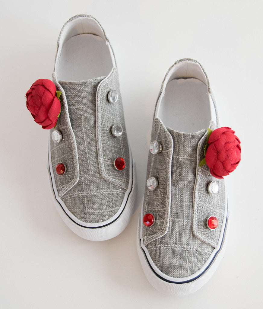 Flower and Rhinestone Embellishments