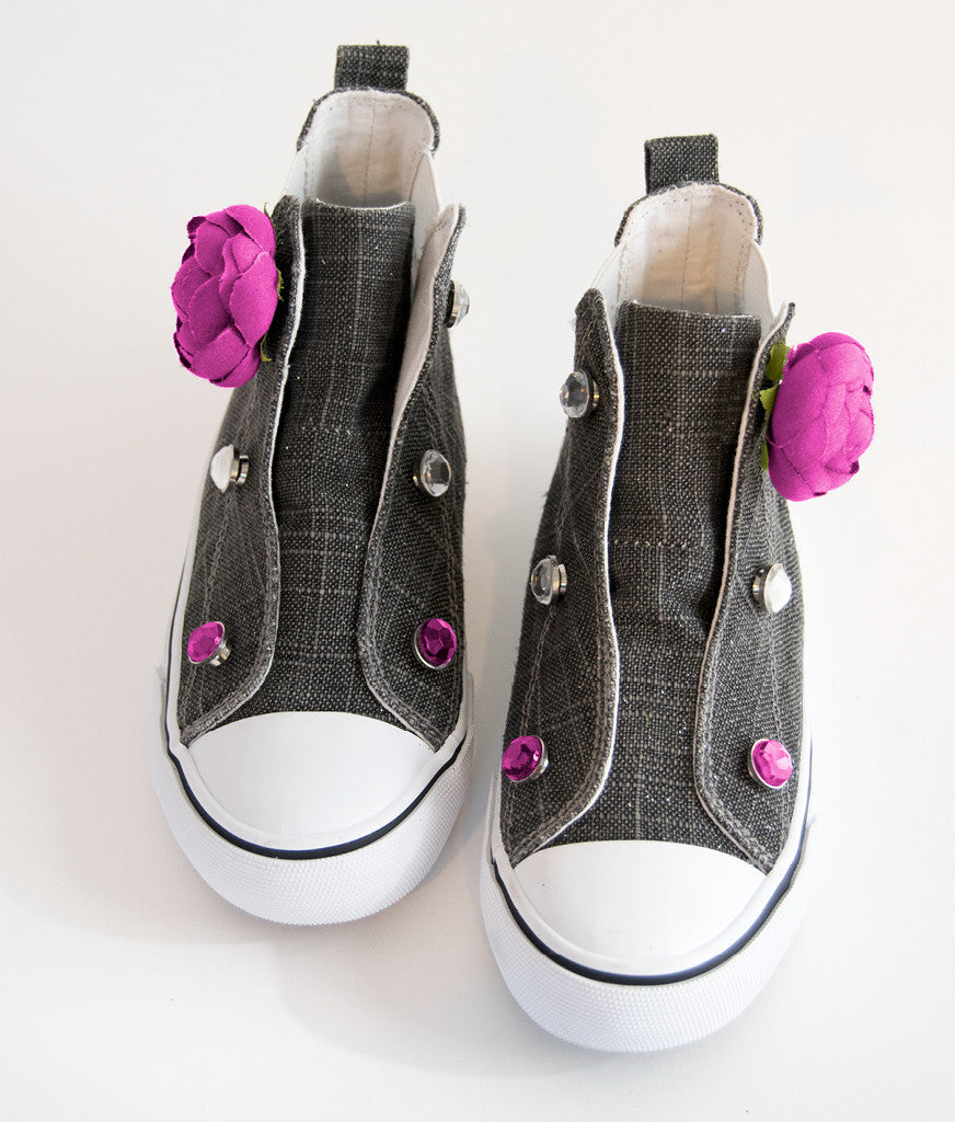 Flower and Rhinestone Embellishments