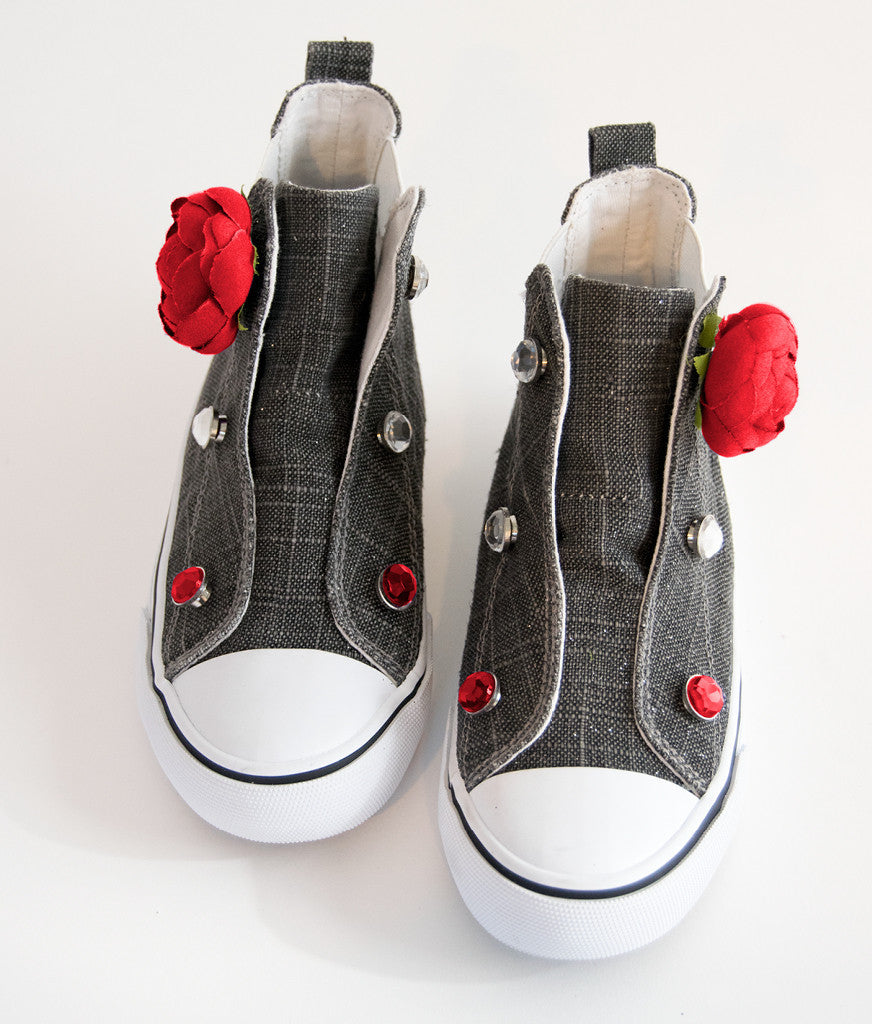 Flower and Rhinestone Embellishments