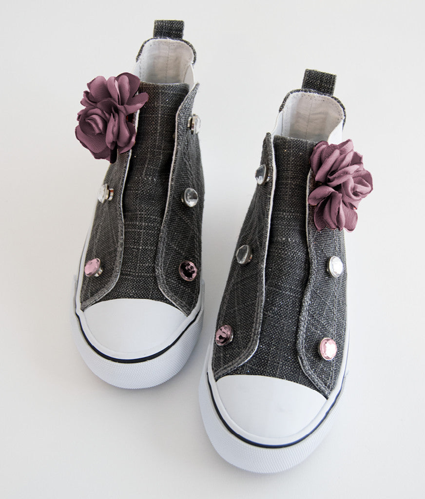 Satin Rosette Set - Dusty Purple